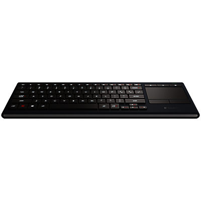 Logitech K830 Illuminated Living Room Wireless All-in-One Keyboard, Black